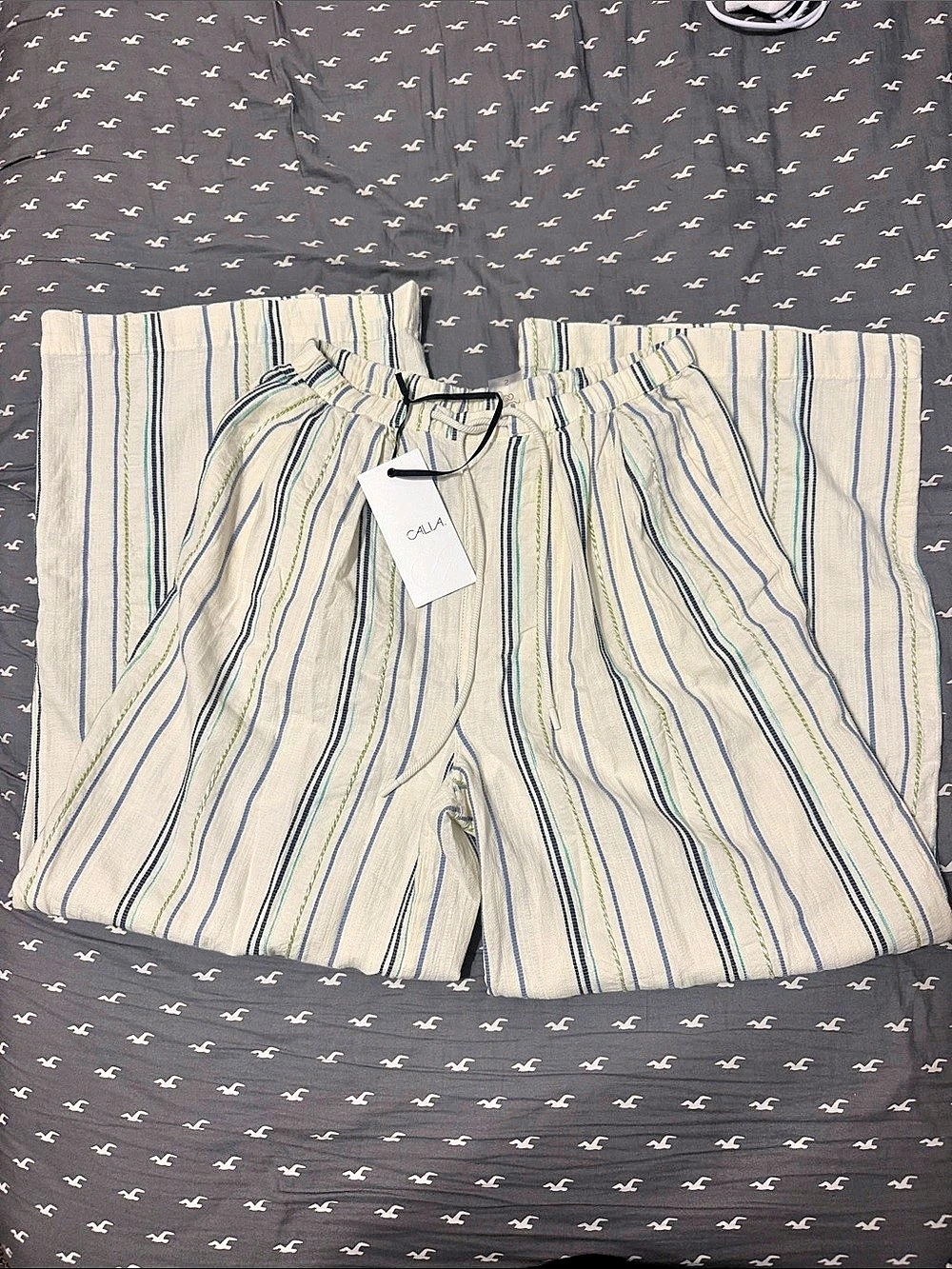 CALIA Striped Swim Cover Up Pants NWT